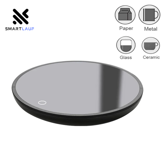 Smart Mini Portable USB Cup Warmer Smartlauf- Smart Desk Coffee Warmer, Cup Warmer with 3 Temperature Settings, Cup Warmer, Tea Warmer, Electric Drink Warmer, Drink Warmer for Cocoa, Milk
